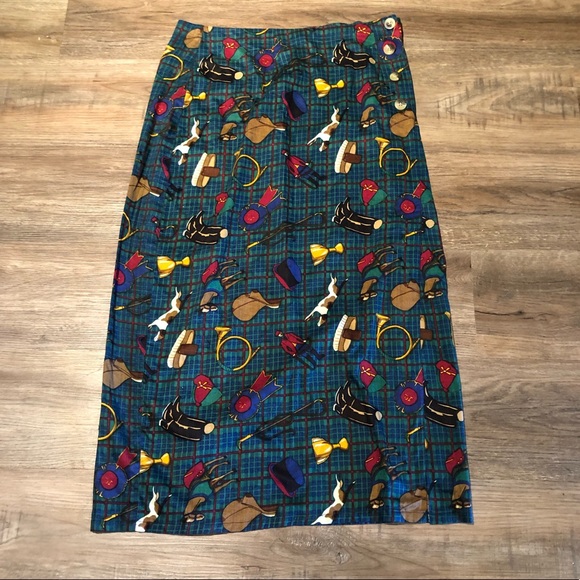Dresses & Skirts - Vintage Tangibles Horse Print Skirt